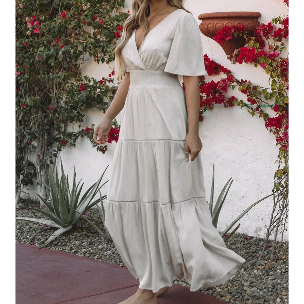 Love stitch maxi dress